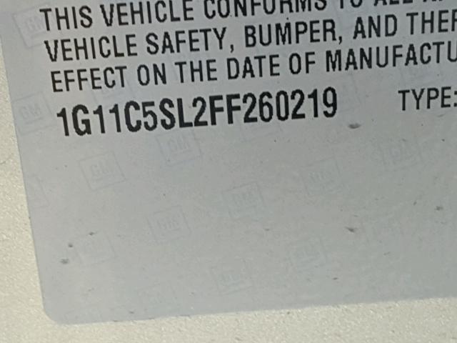 1G11C5SL2FF260219 - 2015 CHEVROLET MALIBU 1LT 棕色 照片 10