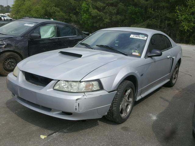 1FAFP42X21F219781 - 2001 FORD MUSTANG GT SILVER photo 2