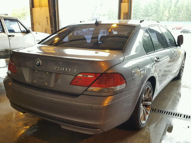 WBAHN83577DT76589 - 2007 BMW 750 GRAY photo 4