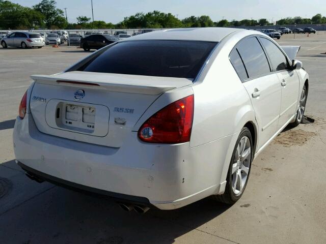 1N4BA41E77C865425 - 2007 NISSAN MAXIMA SE WHITE photo 4