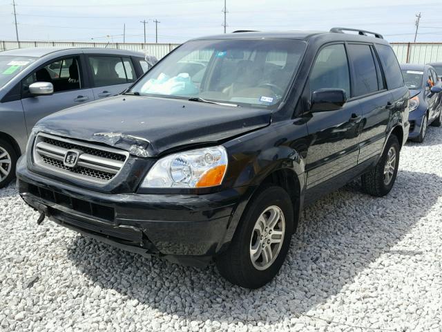 5FNYF18514B001673 - 2004 HONDA PILOT EXL BLACK photo 2