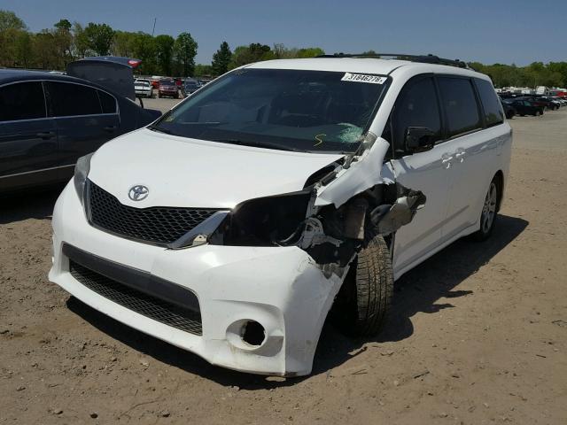 5TDXK3DC5CS252889 - 2012 TOYOTA SIENNA SPO WHITE photo 2