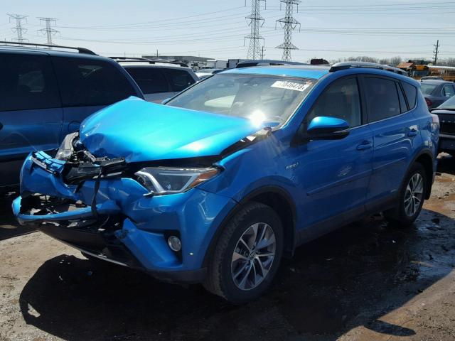 JTMRJREV0GD013539 - 2016 TOYOTA RAV4 HV XL BLUE photo 2