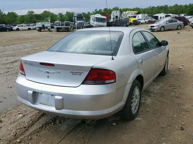 1C3EL46XX4N381233 - 2004 CHRYSLER SEBRING LX SILVER photo 4