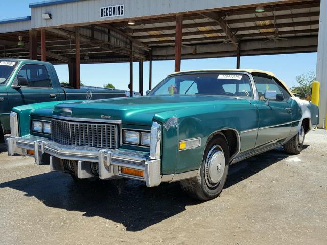 6L67S6Q158311 - 1976 CADILLAC EL DORADO GREEN photo 2