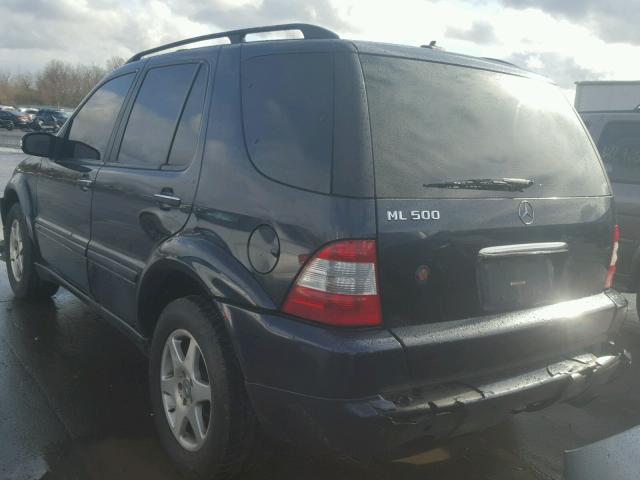 4JGAB75E22A313233 - 2002 MERCEDES-BENZ ML 500 BLUE photo 3