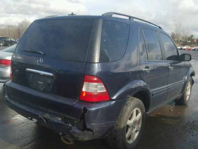 4JGAB75E22A313233 - 2002 MERCEDES-BENZ ML 500 BLUE photo 4