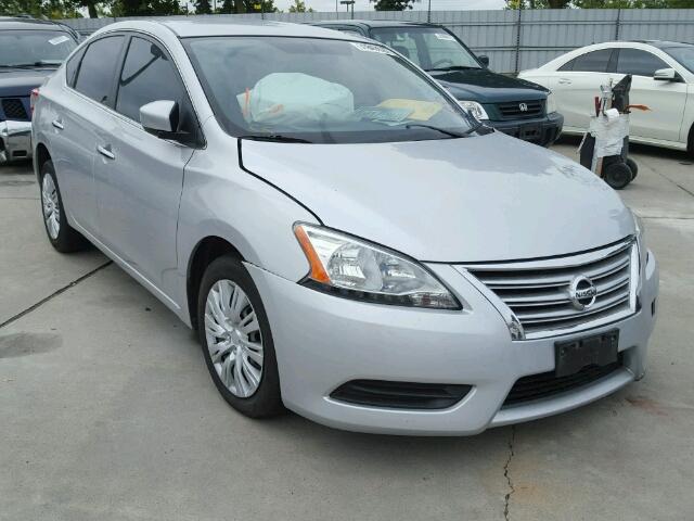 3N1AB7AP1DL698892 - 2013 NISSAN SENTRA S SILVER photo 1