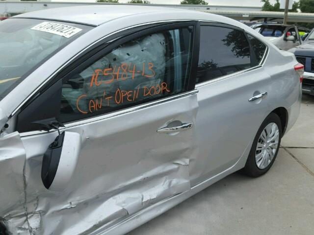 3N1AB7AP1DL698892 - 2013 NISSAN SENTRA S SILVER photo 10