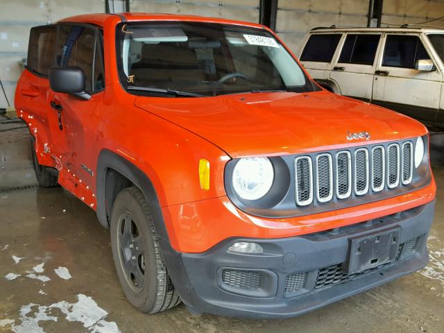 ZACCJAAT1GPD62366 - 2016 JEEP RENEGADE S წითელი ფოტო 1