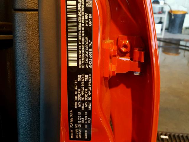 ZACCJAAT1GPD62366 - 2016 JEEP RENEGADE S წითელი ფოტო 10