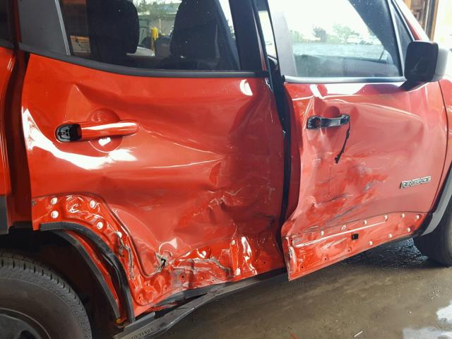 ZACCJAAT1GPD62366 - 2016 JEEP RENEGADE S წითელი ფოტო 9