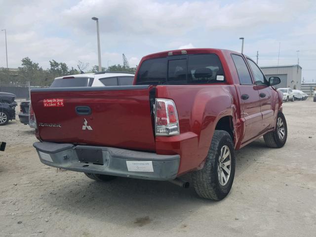 1Z7HC28K98S619910 - 2008 MITSUBISHI RAIDER LS BURGUNDY photo 4