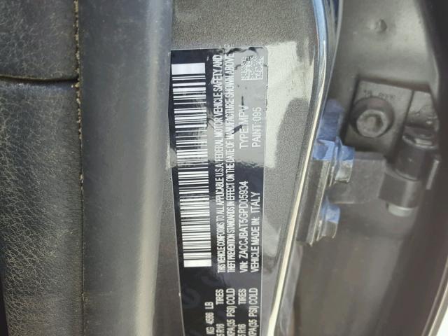 ZACCJBAT5GPD05934 - 2016 JEEP RENEGADE S 灰色 照片 10