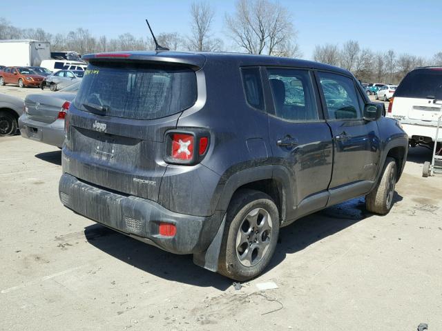 ZACCJBAT5GPD05934 - 2016 JEEP RENEGADE S 灰色 照片 4