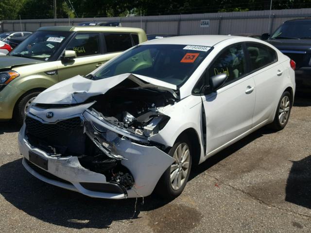 KNAFX4A63G5603423 - 2016 KIA FORTE LX WHITE photo 2