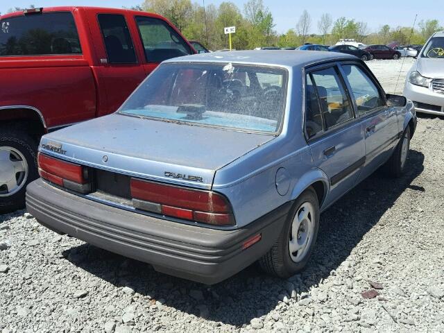 1G1JC54G5M7104358 - 1991 CHEVROLET CAVALIER V BLUE photo 4