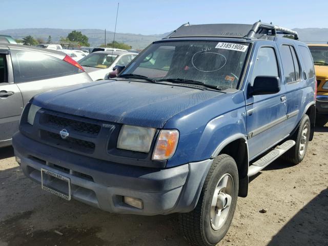 5N1ED28Y91C583986 - 2001 NISSAN XTERRA XE BLUE photo 2