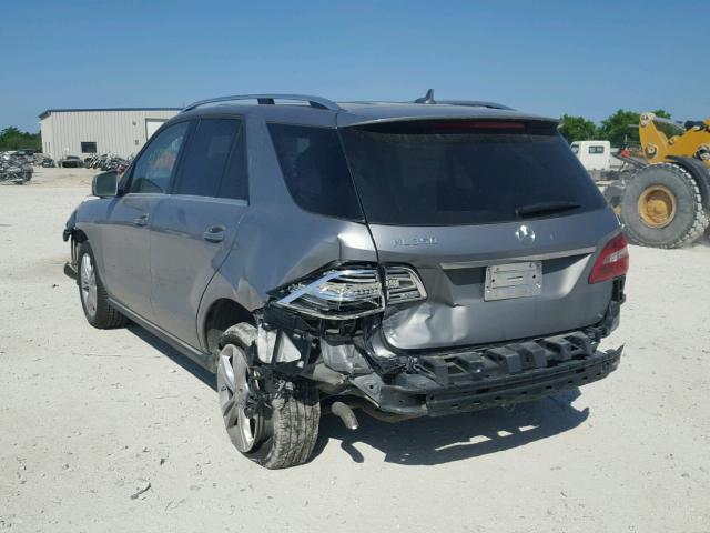 4JGDA5JB3EA374451 - 2014 MERCEDES-BENZ ML 350 GRAY photo 3