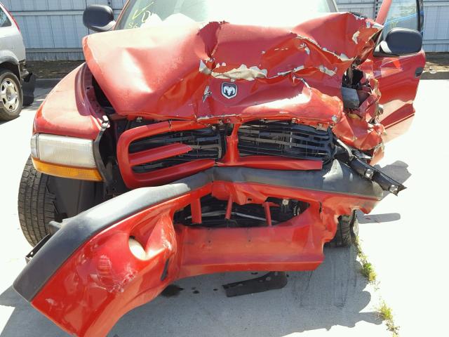 1B7GL22X01S168206 - 2001 DODGE DAKOTA RED photo 7