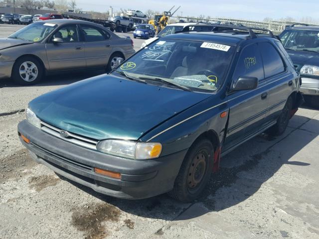 JF1GF6350SH815008 - 1995 SUBARU IMPREZA L GREEN photo 2