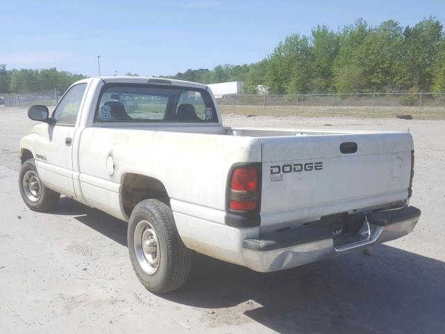 1B7HC16Y51S288794 - 2001 DODGE RAM 1500 WHITE photo 3