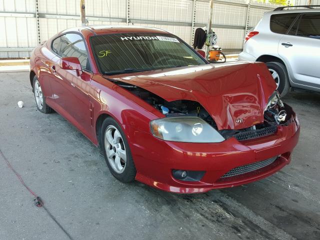 KMHHM65D36U228741 - 2006 HYUNDAI TIBURON GS RED photo 1