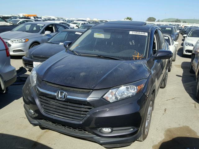 3CZRU5H76HM727463 - 2017 HONDA HR-V EXL BLACK photo 2