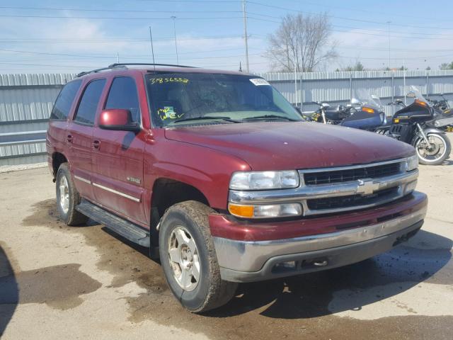 1GNEK13Z52J195338 - 2002 CHEVROLET TAHOE K150 MAROON photo 1