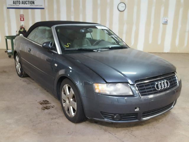 WAUAC48H54K016067 - 2004 AUDI A4 1.8 CAB GRAY photo 1