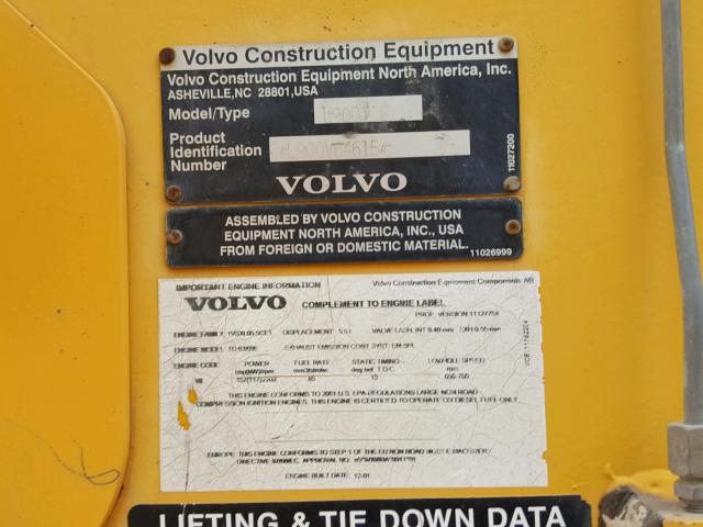 L90DV64615 - 2001 VOLVO L90D Q/C YELLOW photo 10