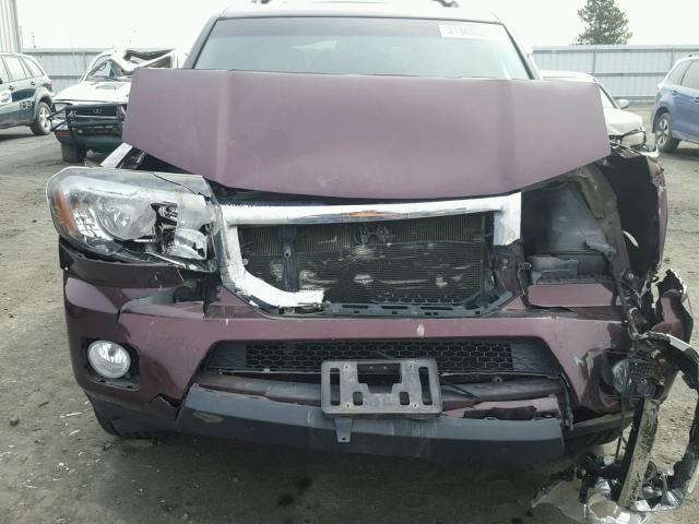 5FNYF4H59BB049081 - 2011 HONDA PILOT EXL PURPLE photo 9