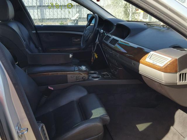 WBAGL63423DP65597 - 2003 BMW 745 I SILVER photo 5