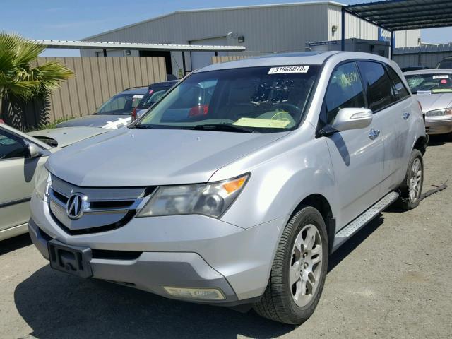 2HNYD28269H533322 - 2009 ACURA MDX SILVER photo 2