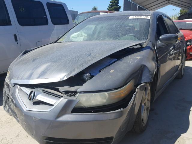 19UUA66294A021425 - 2004 ACURA TL GRAY photo 2