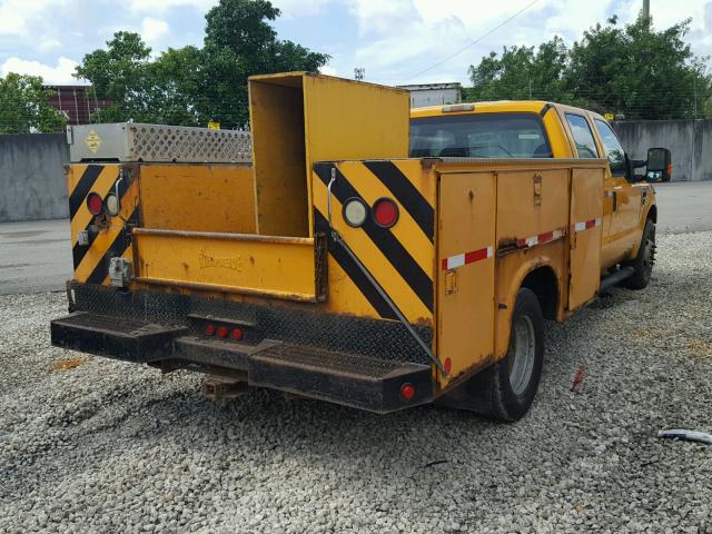 1FDWW3GR0AEA80754 - 2010 FORD F350 SUPER YELLOW photo 4