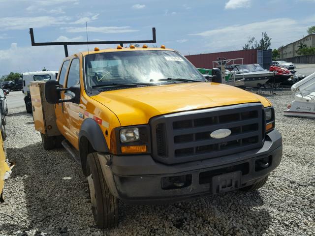 1FDAW56P77EA70589 - 2007 FORD F550 SUPER YELLOW photo 1