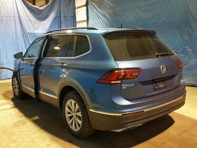 3VV3B7AX1JM059618 - 2018 VOLKSWAGEN TIGUAN SE Синій фото 3