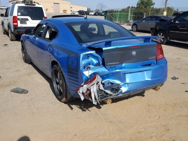 2B3KA73W98H171420 - 2008 DODGE CHARGER SR BLUE photo 3