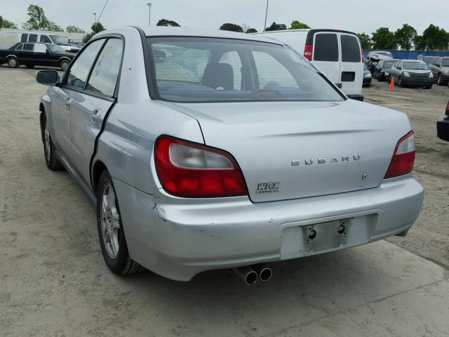 JF1GD29603G507472 - 2003 SUBARU IMPREZA SILVER photo 3