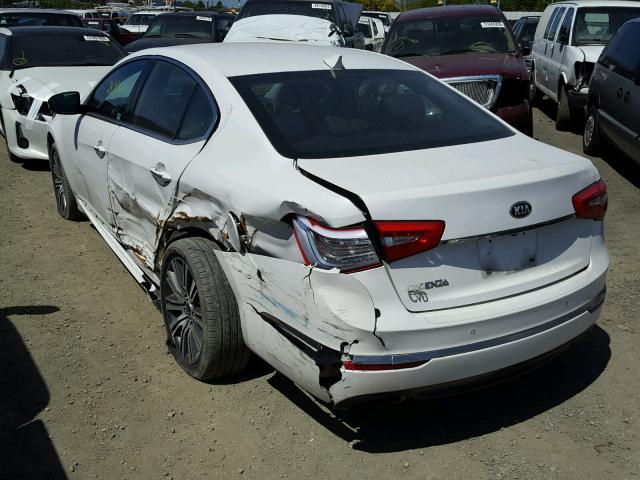 KNALN4D72E5166685 - 2014 KIA CADENZA PR WHITE photo 3