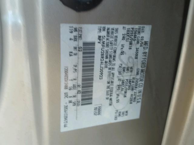 5LMFU28R24LJ30923 - 2004 LINCOLN NAVIGATOR BEIGE photo 10