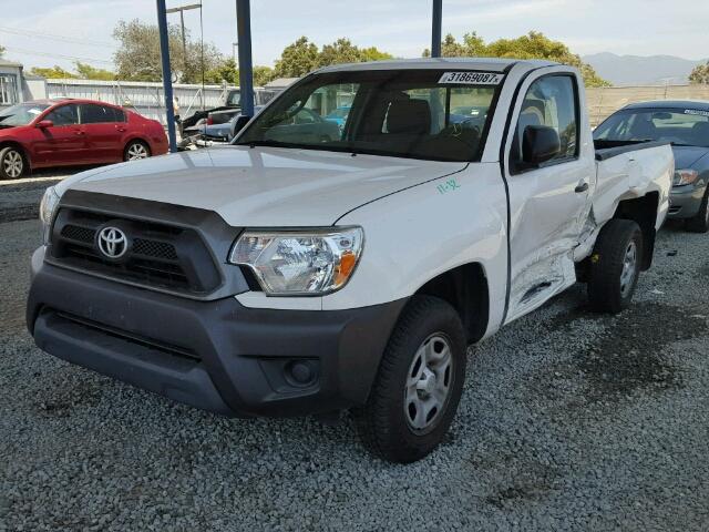 5TFNX4CN9EX035957 - 2014 TOYOTA TACOMA WHITE photo 2