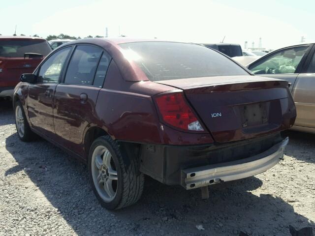 1G8AJ52FX3Z186723 - 2003 SATURN ION LEVEL ბურგუნდია ფოტო 3