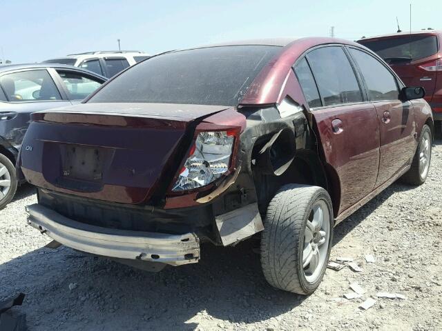 1G8AJ52FX3Z186723 - 2003 SATURN ION LEVEL ბურგუნდია ფოტო 4