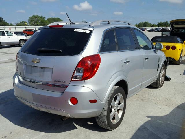 3GNAL4EK8ES552267 - 2014 CHEVROLET CAPTIVA LT SILVER photo 4