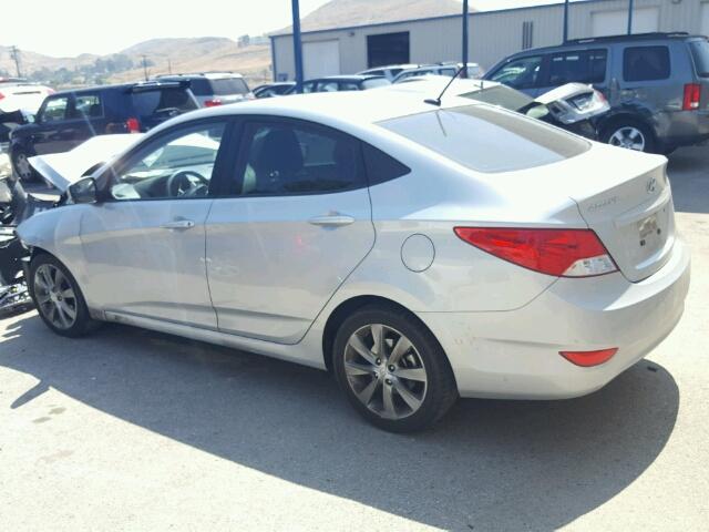 KMHCU4AE6EU591661 - 2014 HYUNDAI ACCENT GLS SILVER photo 3