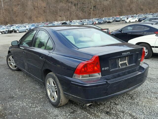 YV1RS592772635342 - 2007 VOLVO S60 2.5T BLUE photo 3