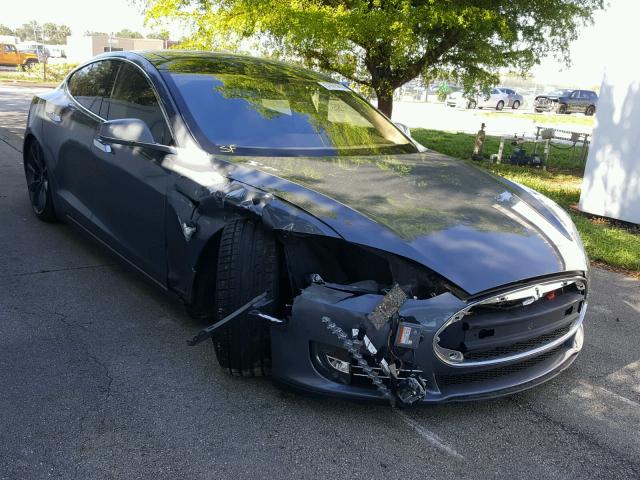 5YJSA1CPXDFP08817 - 2013 TESLA MODEL S GRAY photo 1