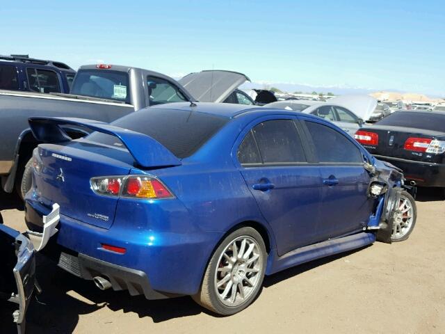 JA32W8FV0CU013903 - 2012 MITSUBISHI LANCER BLUE photo 4